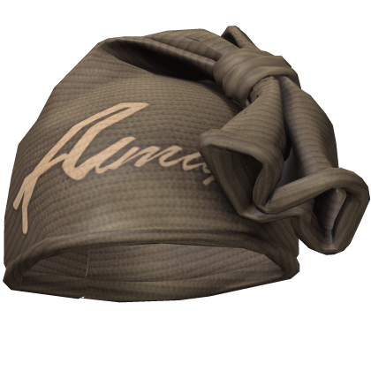 Light Brown & Cream Knotted Wrap Cap Beanie