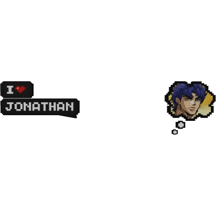Jonathan JoJo | I Love Text + Thinking Bubble  Roblox item render