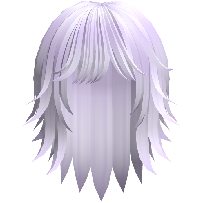 cute messy short moe hair in purple