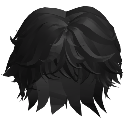 Boy Fluffy Black Hair Roblox item
