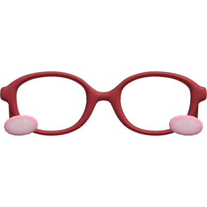  ♡ ꒰ blushing oversized red kawaii glasses ꒱ ♡