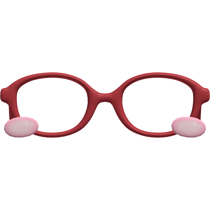  ♡ ꒰ blushing oversized red kawaii glasses ꒱ ♡