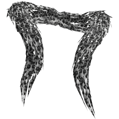 Gray Leopard Victorian Boa Neck Scarf 3.0