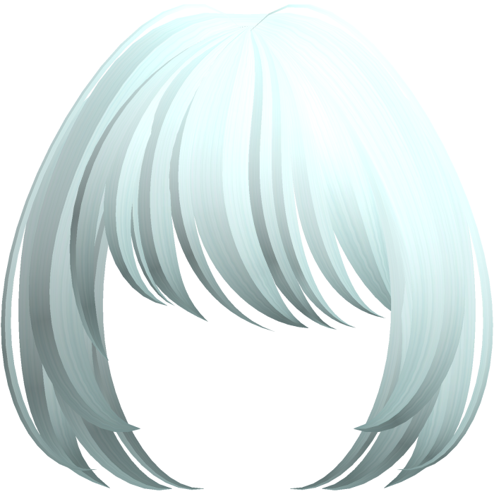 kawaii turquoise moe bangs anime
