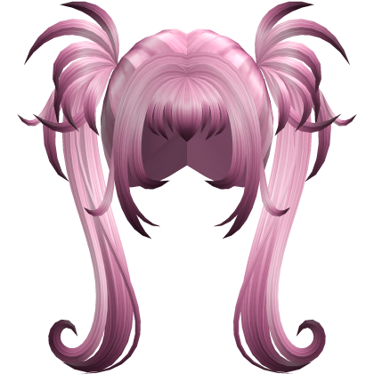 Pastel Pink Gothic Spiky Twintails with Curls