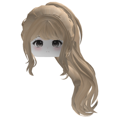 Cute Girl Wavy Ponytail Blonde Roblox item