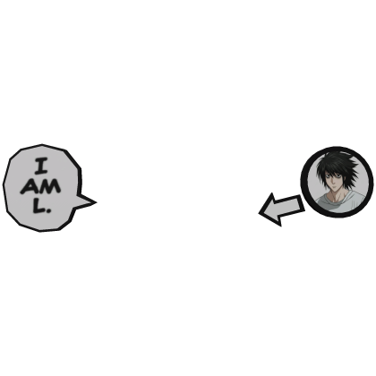 L Lawliet | Manga Text + Circle Pointer Roblox item