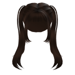 Brown Anime Celebrity Pigtails