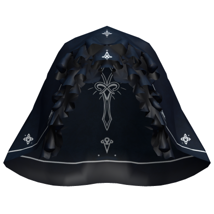 Navy Gothic Lace Veil
