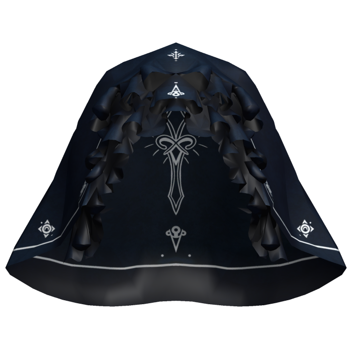 Navy Gothic Lace Veil