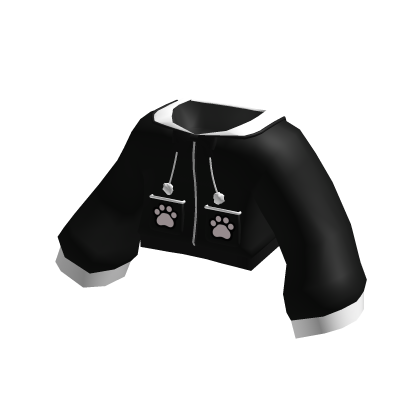 ♡ : cutesy black winter kitty jacket with paws thumbnail