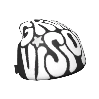 Black Y2K Gravity Vision Black Beanie