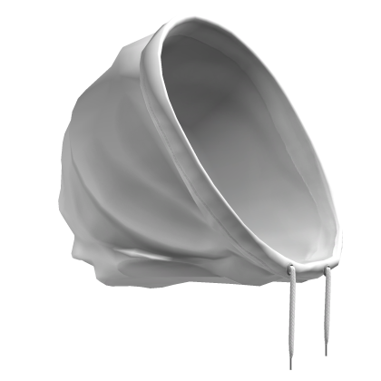 White Half Hoodie Hood Oversized Basic 1.0 Neck