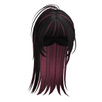 High Y2K Gyaru Ponytail (Black/Berry)