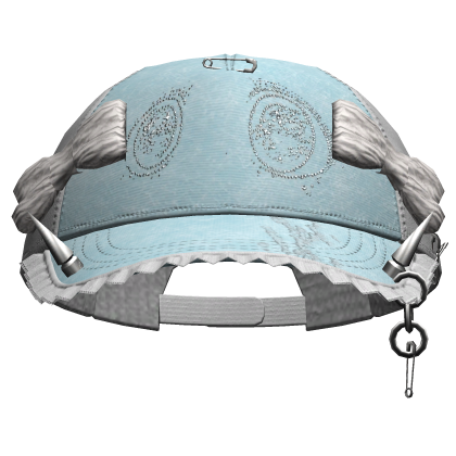 Grunge Anime Eyes Cap (Sky Blue)