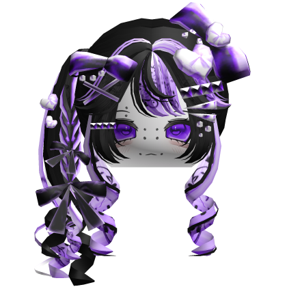 Vkei Scene Emo Moe Hair Combo Purple