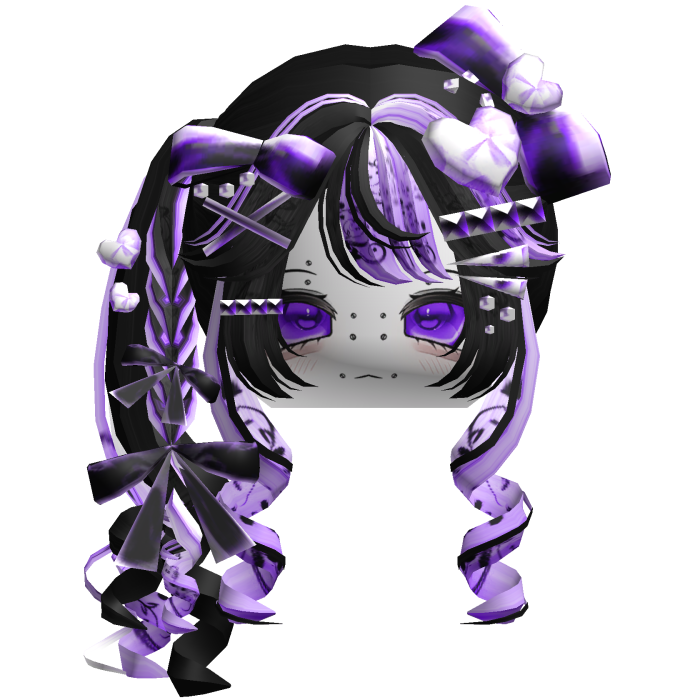 Vkei Scene Emo Moe Hair Combo Purple