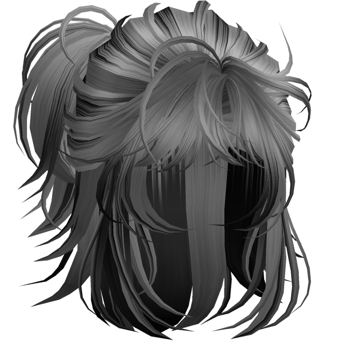 Anime Androg Wolfcut Ponytail Light Brown