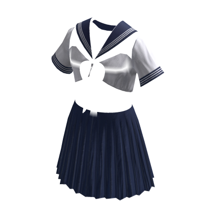 Anime School Girl Uniform | White & Blue