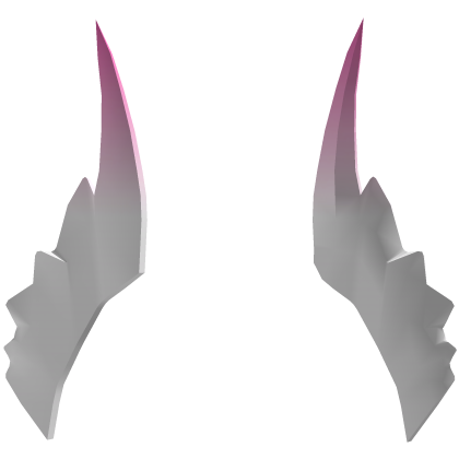 Pink White Spiky Horns Roblox item