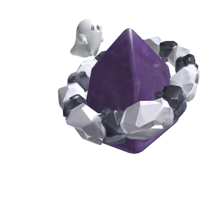Ghostly Spooky Halloween-Themed Crystal Ghost Halo