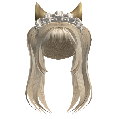 Cute Hair w/ Headband Horns & Ribbons Blonde Roblox item