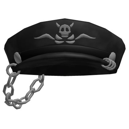 Dark Emo Skull Chain Cap Hat Anime Goth Accessory Roblox item