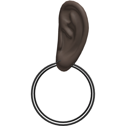 Black Thin Hoop Earrings Ears