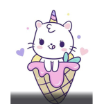 Unicorn ice cream cats