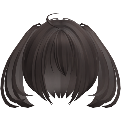 2000s moe short fluffy side ponytails brown