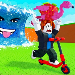 Escape Tsunami on Scooter for Brainrots 🛴🌊
