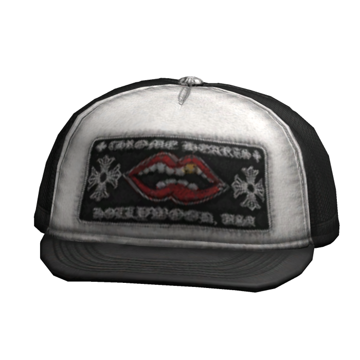✤ CHROME WHITE TRUCKER CAP