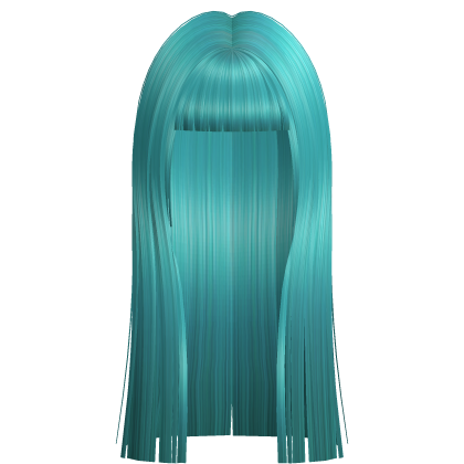 Long Straight Popular Trendy Hair In Teal Blue