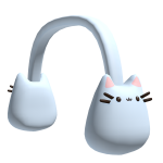୨୧ Cute kawaii Cat Blue earmuffs 