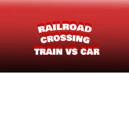 railroad crossing train vs car icon