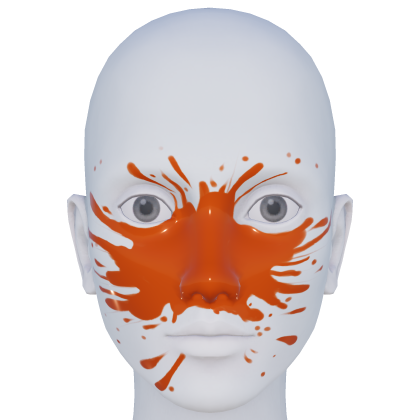 Orange Paint Face