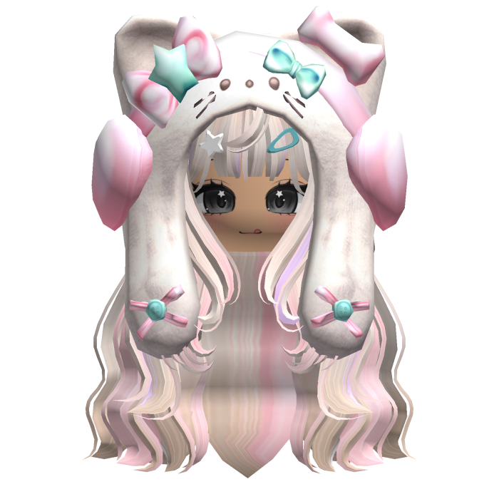 Colorful Beige Cute Cozy Kitty Hood Hair