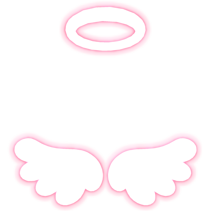 [EMISSIVE] Neon Glowing Angel Wings (Pink)