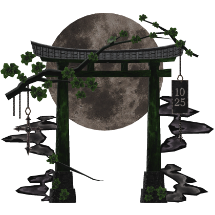 green maximalist torii gate sakura vkei dark