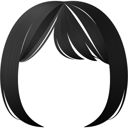 ♡ wispy sweet cute black anime bangs Roblox item