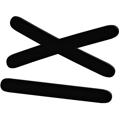 ♡ ꒰ black crossed line hair clips ꒱