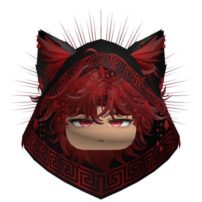 Egyptian Mullet w/ Divine Red Black Hood