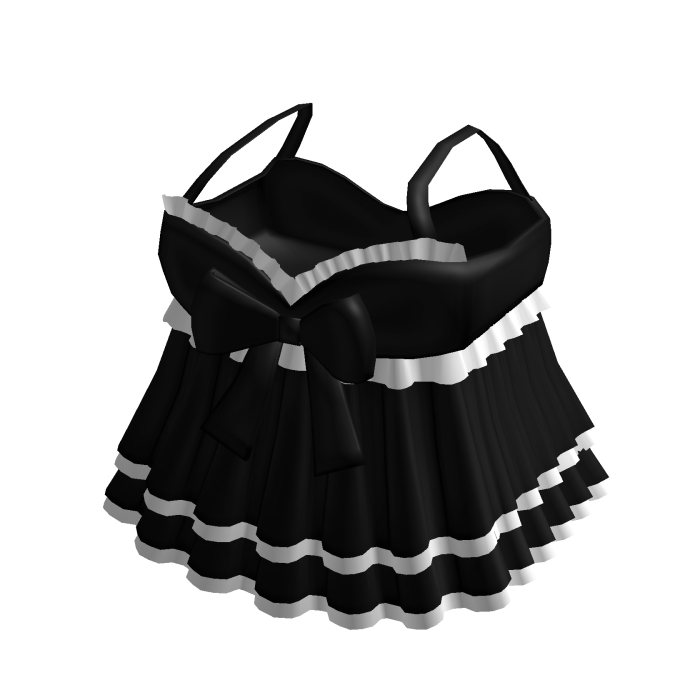 cute ruffled girly dress in black & white ♡