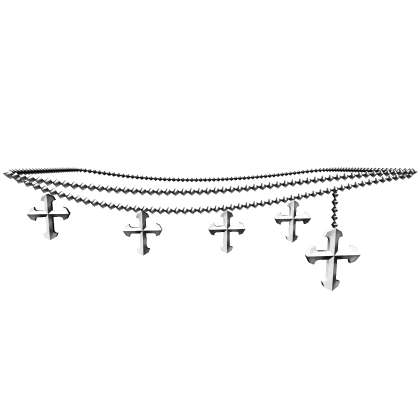 † rhinestone waist chain 3.0 Silver Chrome Crosses