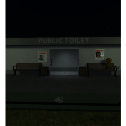 A not very normal public bathroom...