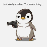 Baddie Penguins on duty