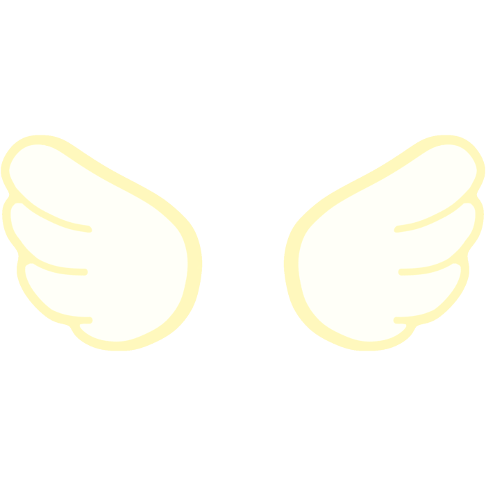 ♡ Cute Glowing Chibi Angel Wings Yellow