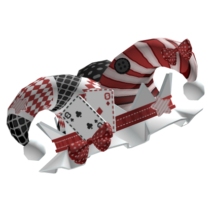 kawaii dark red jester clown hat Roblox item