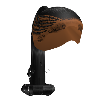 Minny Flipped Ends Pony w/ Braids Black Roblox item