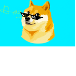 Doge with dab glasses